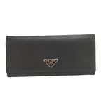 Prada Bifold Wallet Leather Black