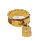 Hermes Kelly Scarf Ring Gold Plated