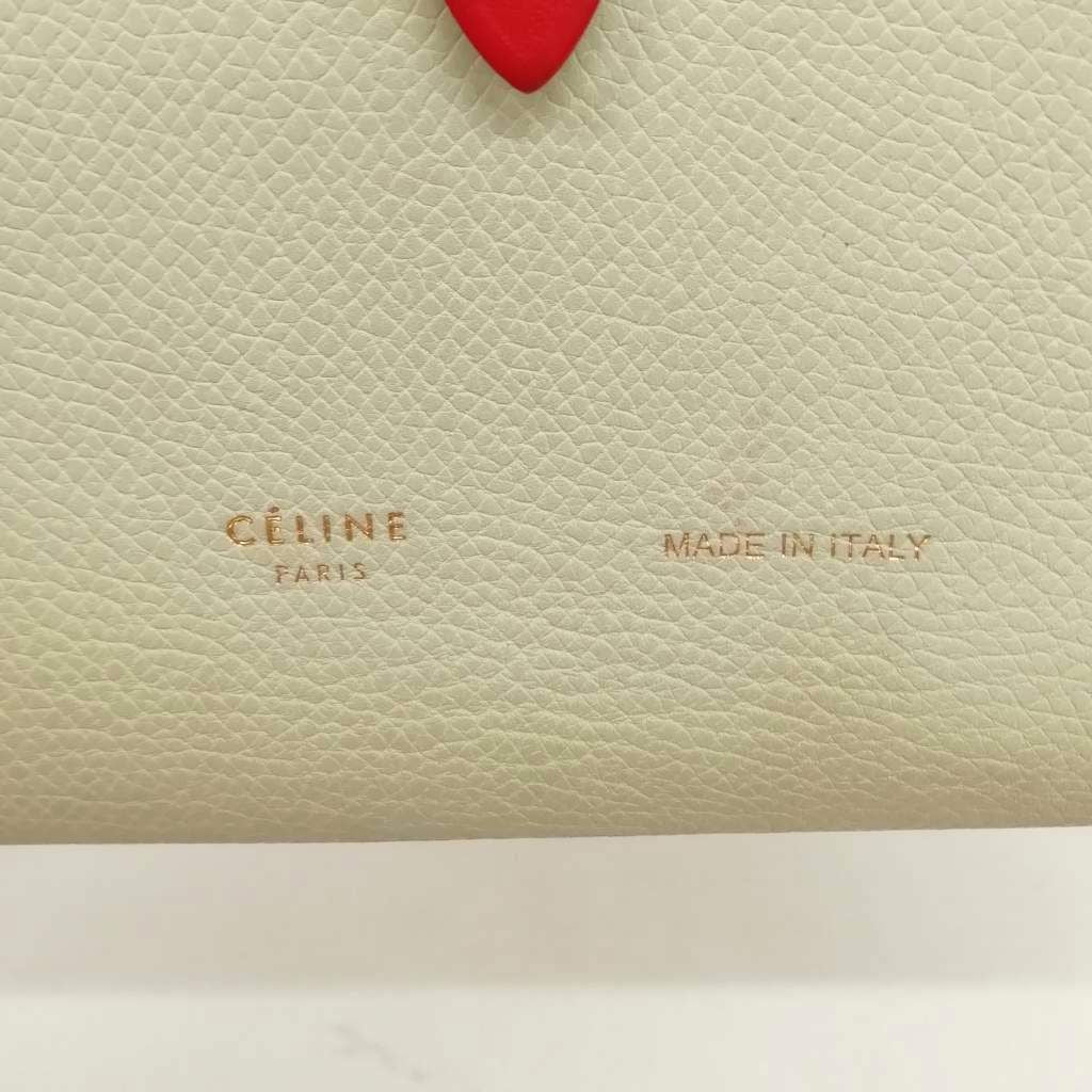 Celine Large Strap Wallet Bifold Ivory — view 9