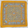 Hermes Carre 90 Scarf Qalamdan Silk Orange