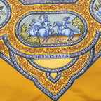 Hermes Carre 90 Scarf Qalamdan Silk Orange — view 2