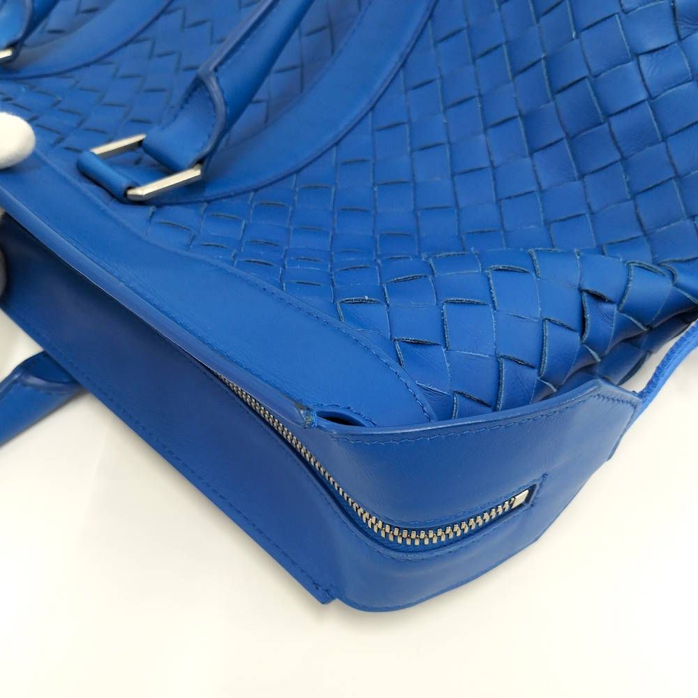 Bottega Veneta Handbag Intrecciato Leather Blue — view 6