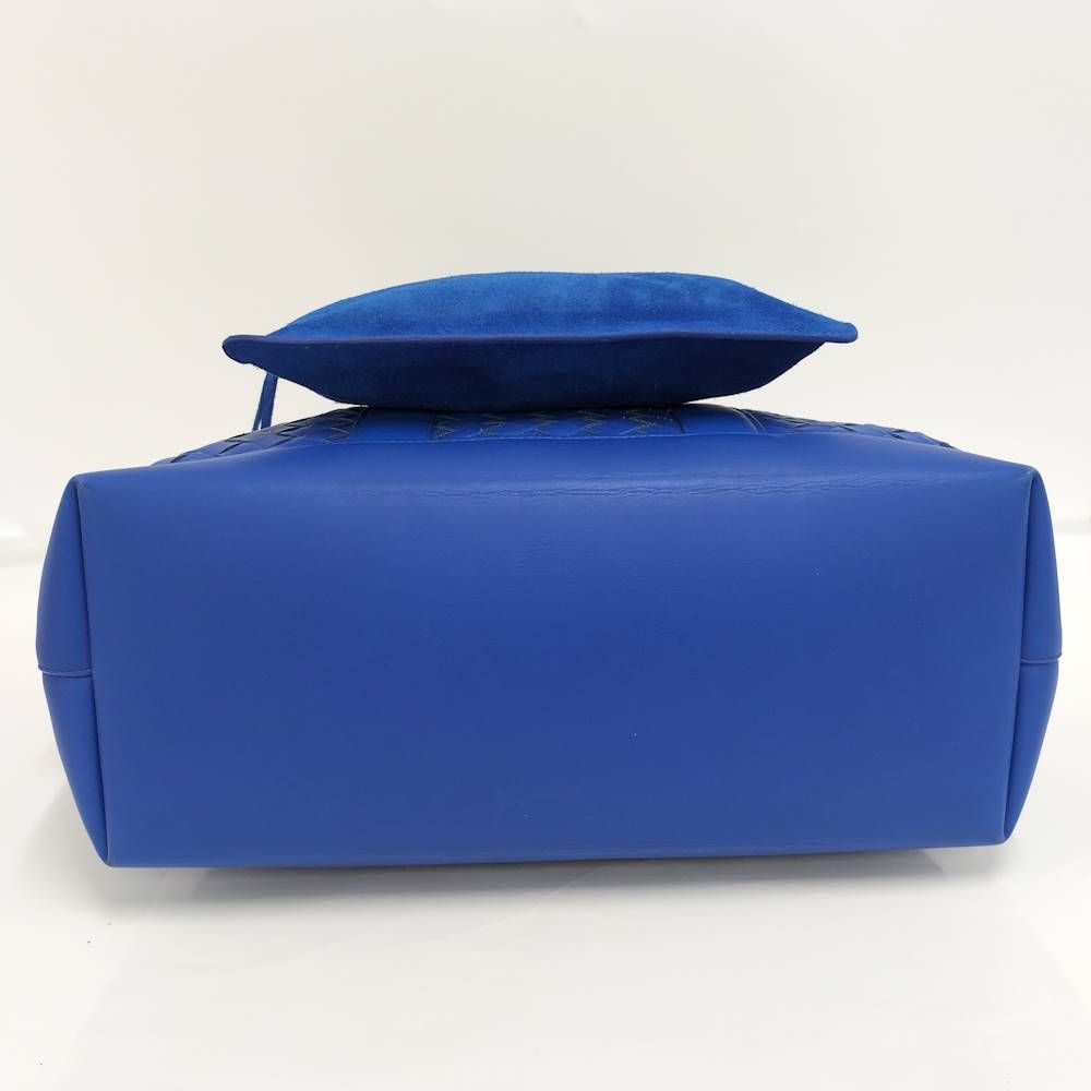 Bottega Veneta Handbag Intrecciato Leather Blue — view 4