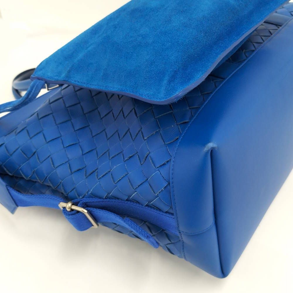 Bottega Veneta Handbag Intrecciato Leather Blue — view 3