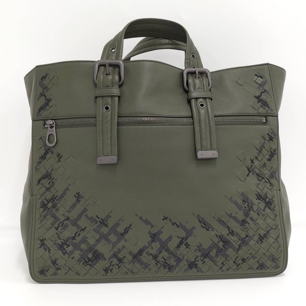 Bottega Veneta Tote Bag Intrecciato Leather Khaki — view 2