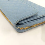 Gucci Wallet Micro Guccissima Flap Leather Light Blue — view 6