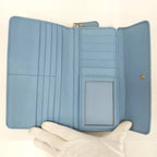 Gucci Wallet Micro Guccissima Flap Leather Light Blue — view 3