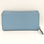 Gucci Wallet Micro Guccissima Flap Leather Light Blue — view 4