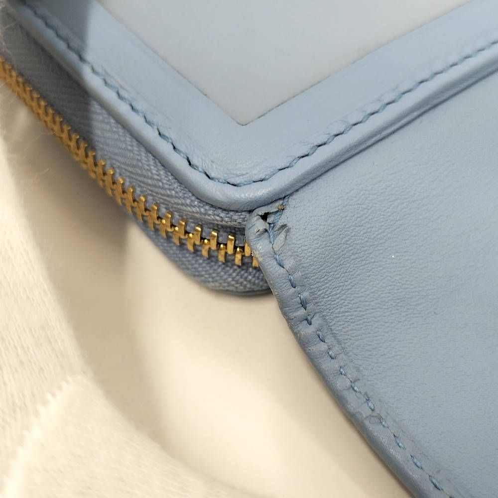 Gucci Wallet Micro Guccissima Flap Leather Light Blue — view 7