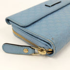 Gucci Wallet Micro Guccissima Flap Leather Light Blue — view 5