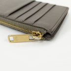 Celine Zipped Compact Card Holder Fragment Case Leather Gray — view 4