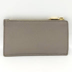 Celine Zipped Compact Card Holder Fragment Case Leather Gray — view 2