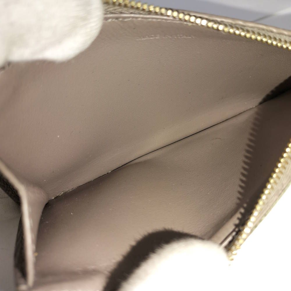 Celine Zipped Compact Card Holder Fragment Case Leather Gray — view 8