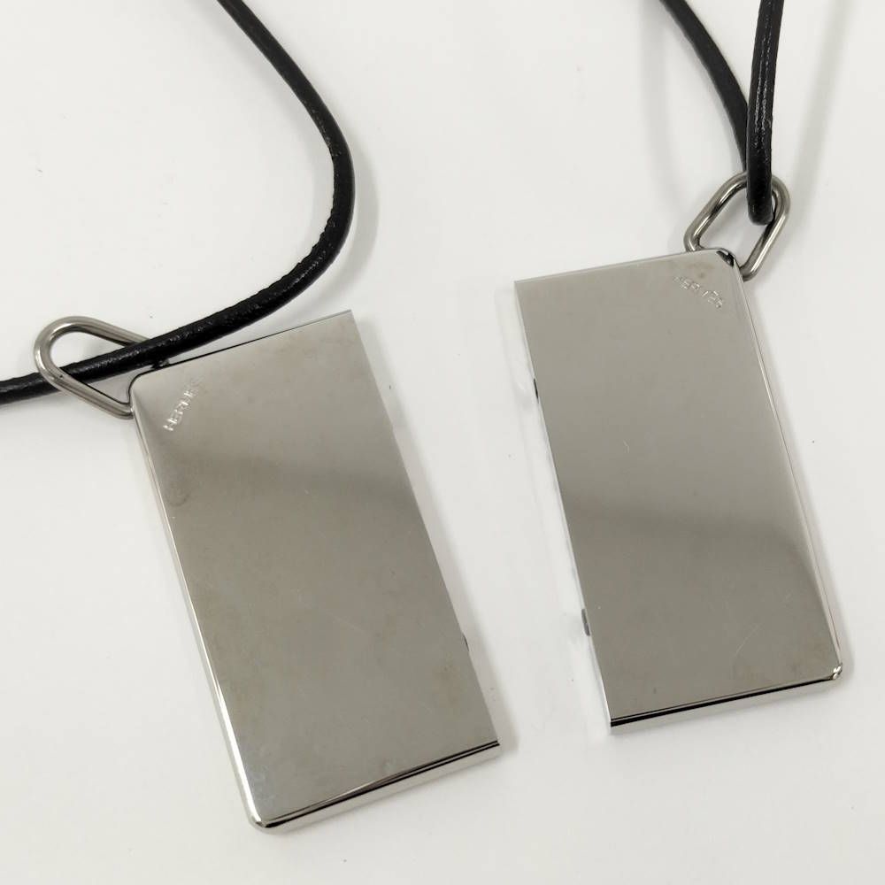 Hermes Symbol Amour Necklace Pair Plated Silver — view 3