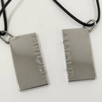 Hermes Symbol Amour Necklace Pair Plated Silver — view 2