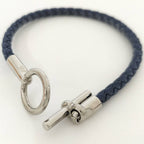Hermes Glenan Bracelet Cotton Navy Silver — view 7