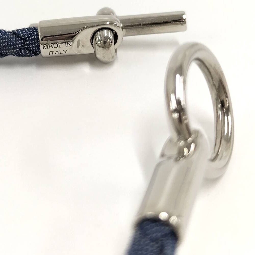 Hermes Glenan Bracelet Cotton Navy Silver — view 8