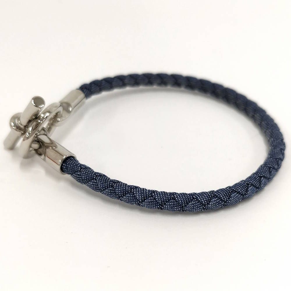 Hermes Glenan Bracelet Cotton Navy Silver — view 3