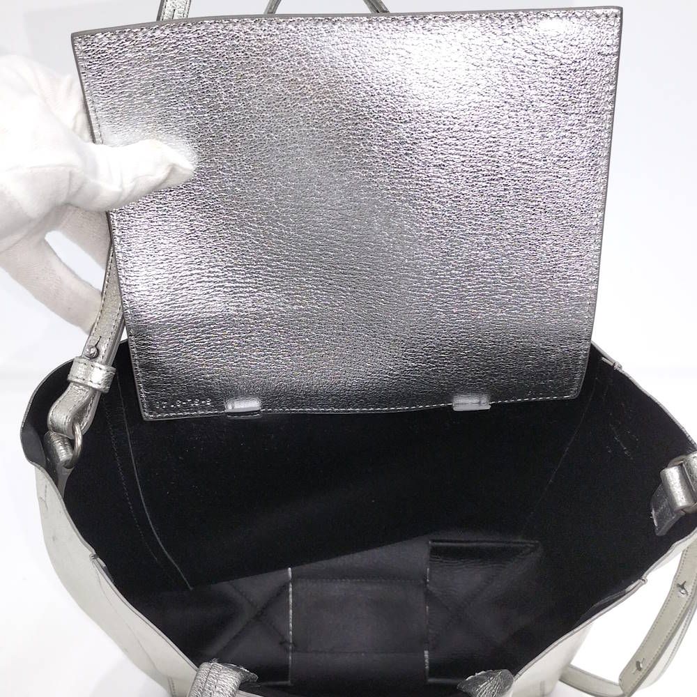 Celine Vertical Cover Small Bag Silver — view 8