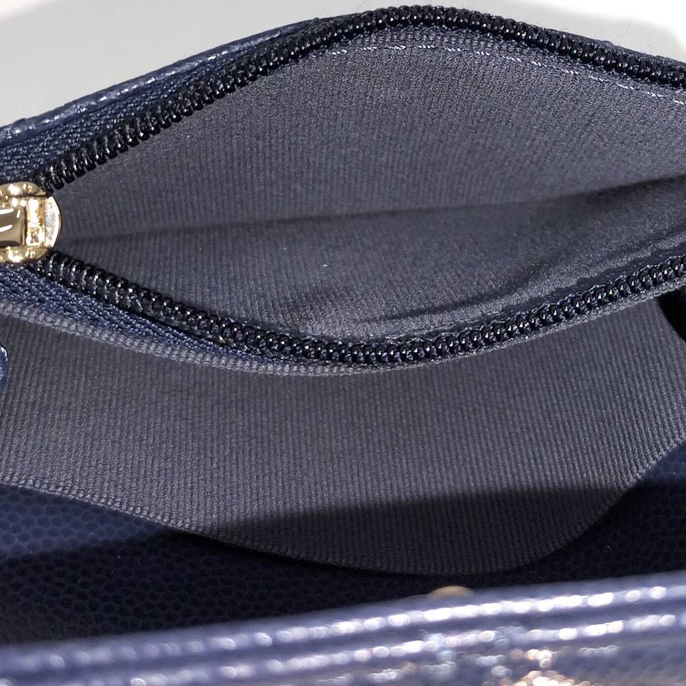 Chanel Coin Case Card Navy — view 8