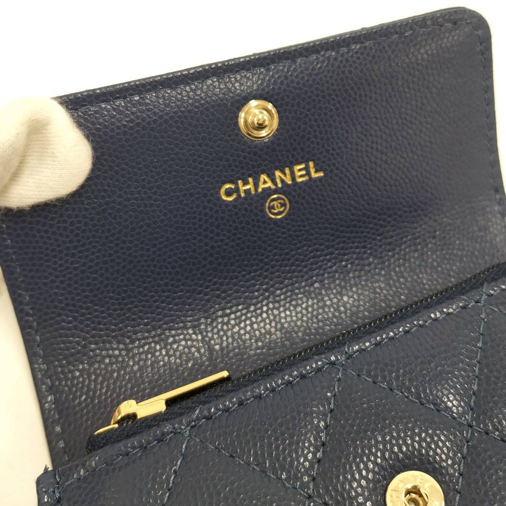 Chanel Coin Case Card Navy — view 6
