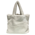 Prada Terry Tote Bag Triangle Logo Pile White Fine Daily Practical — view 2