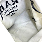 Prada Terry Tote Bag Triangle Logo Pile White Fine Daily Practical — view 6