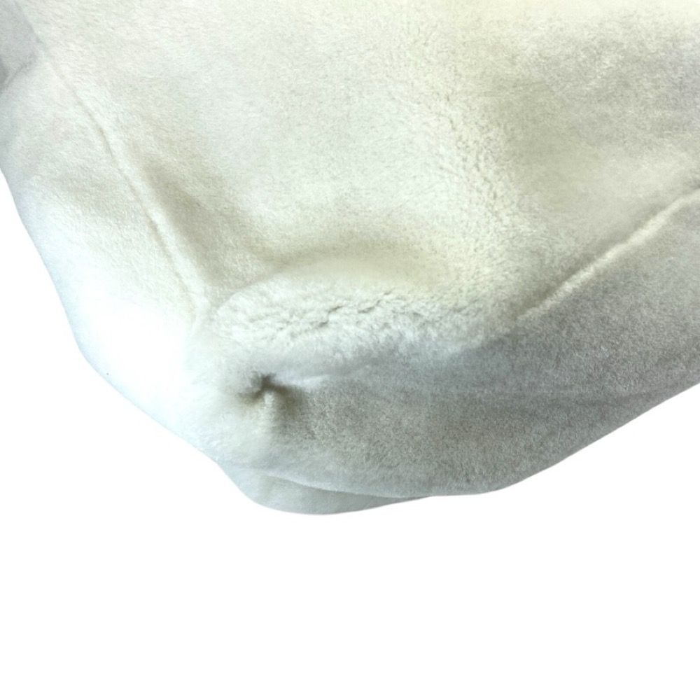 Prada Terry Tote Bag Triangle Logo Pile White Fine Daily Practical — view 3