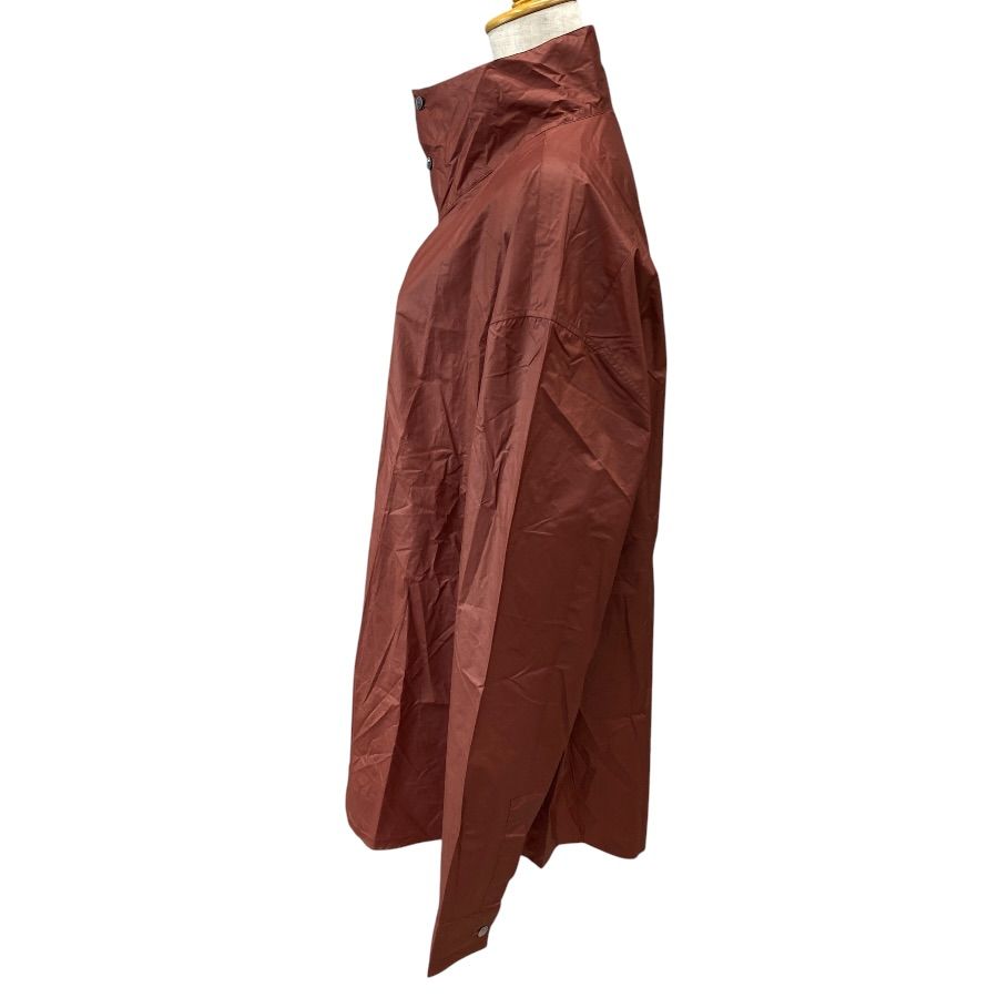 Hermes Stand Color Jacket Light Shirt Cotton Nylon Brick Brown Lightweight Haori — view 2