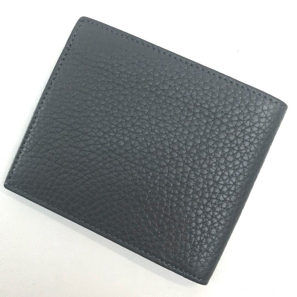 Fendi Bifold Wallet FF Log Calf Leather Gray Dark White — view 4