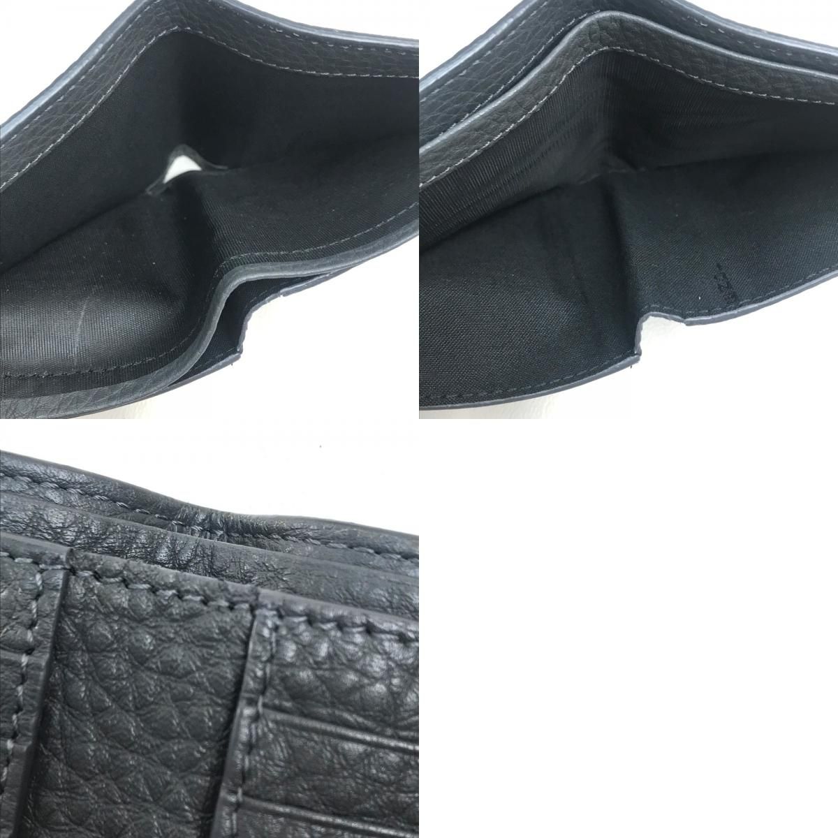 Fendi Bifold Wallet FF Log Calf Leather Gray Dark White — view 9