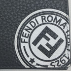 Fendi Bifold Wallet FF Log Calf Leather Gray Dark White — view 7