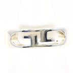 Gucci Double Logo 925 Sterling Silver Ring