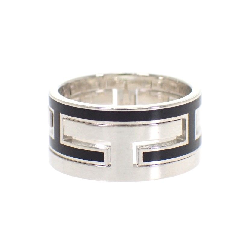 Hermes Move Ash Ring 925 Sterling Silver Black 53 AB — view 4