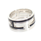 Hermes Move Ash Ring 925 Sterling Silver Black 53 AB — view 2