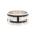 Hermes Move Ash Ring 925 Sterling Silver Black 53 AB