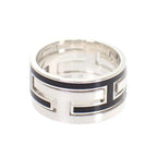 Hermes Move Ash Ring 925 Sterling Silver Black 53 AB — view 3