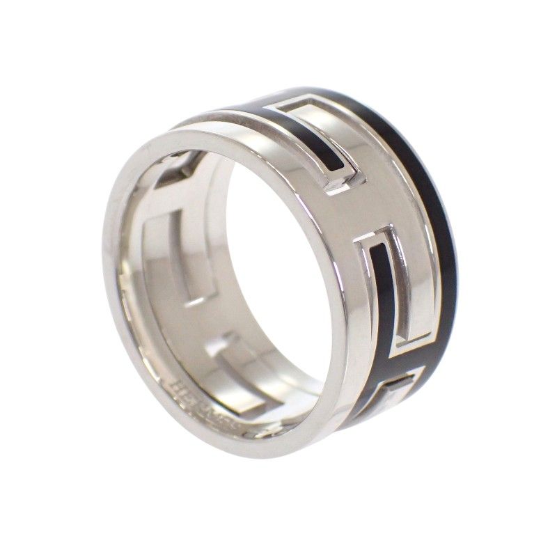 Hermes Move Ash Ring 925 Sterling Silver Black 53 AB — view 5