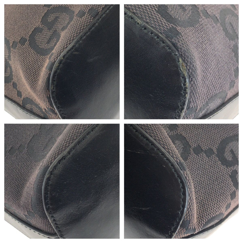 Gucci Bo Big GG Black Silver Canvas Shoulder — view 3