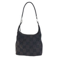 Gucci Bo Big GG Black Silver Canvas Shoulder