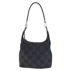 Gucci Bo Big GG Black Silver Canvas Shoulder