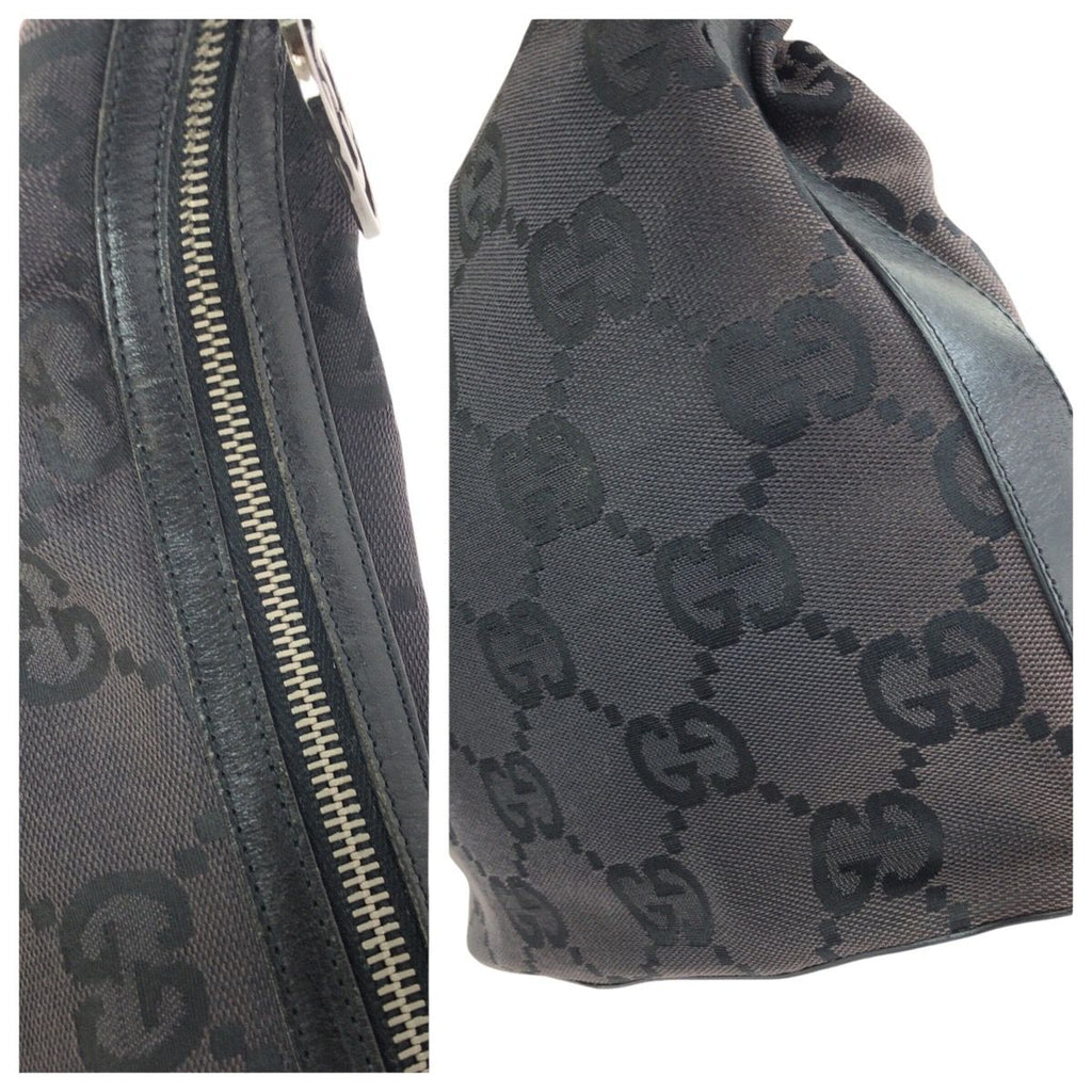 Gucci Bo Big GG Black Silver Canvas Shoulder — view 6