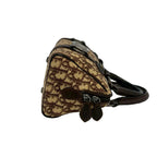 Dior Trotter Pattern CD Logo Canvas Leather Mini Boston Bag Brown — view 6