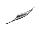 Dior Brooch Feather Motif Silver Metal Vintage