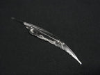 Dior Brooch Feather Motif Silver Metal Vintage