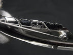 Dior Brooch Feather Motif Silver Metal Vintage