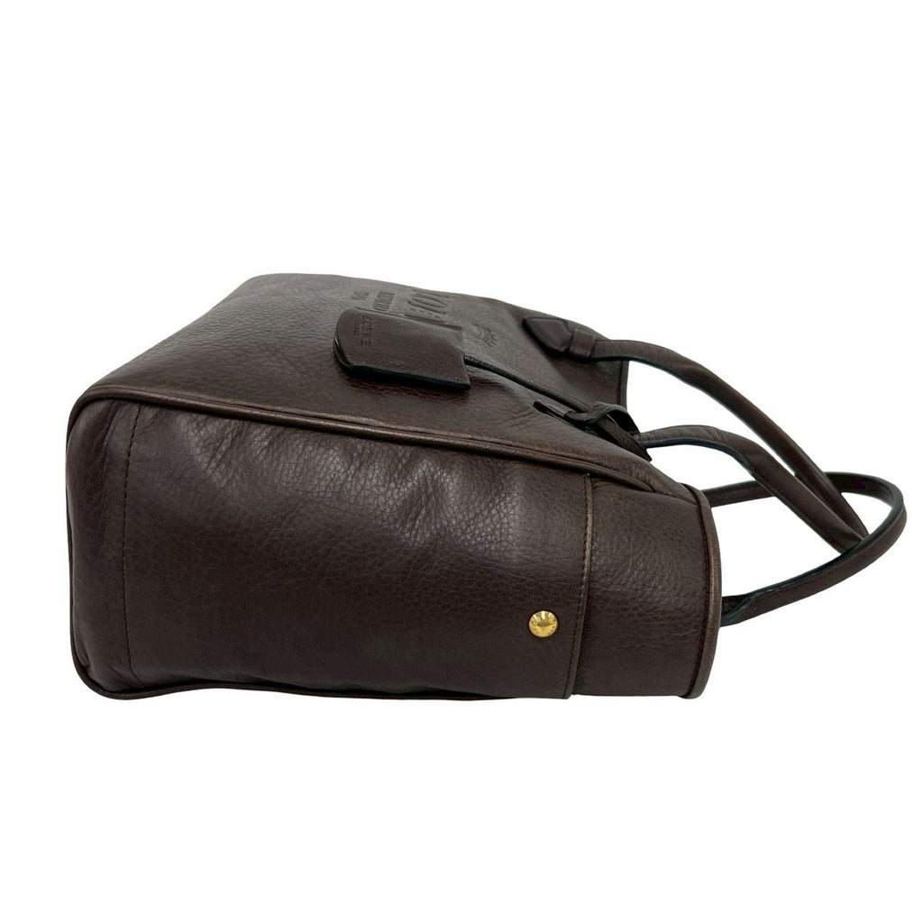 Loewe Heritage Log Leather Tote Shoulder Bag Brown — view 6