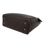 Loewe Heritage Log Leather Tote Shoulder Bag Brown — view 8
