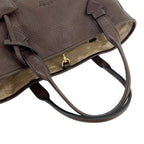 Loewe Heritage Log Leather Tote Shoulder Bag Brown — view 4