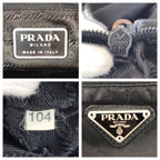 Prada Tessuto Black Silver Nylon Tote Shoulder — view 4